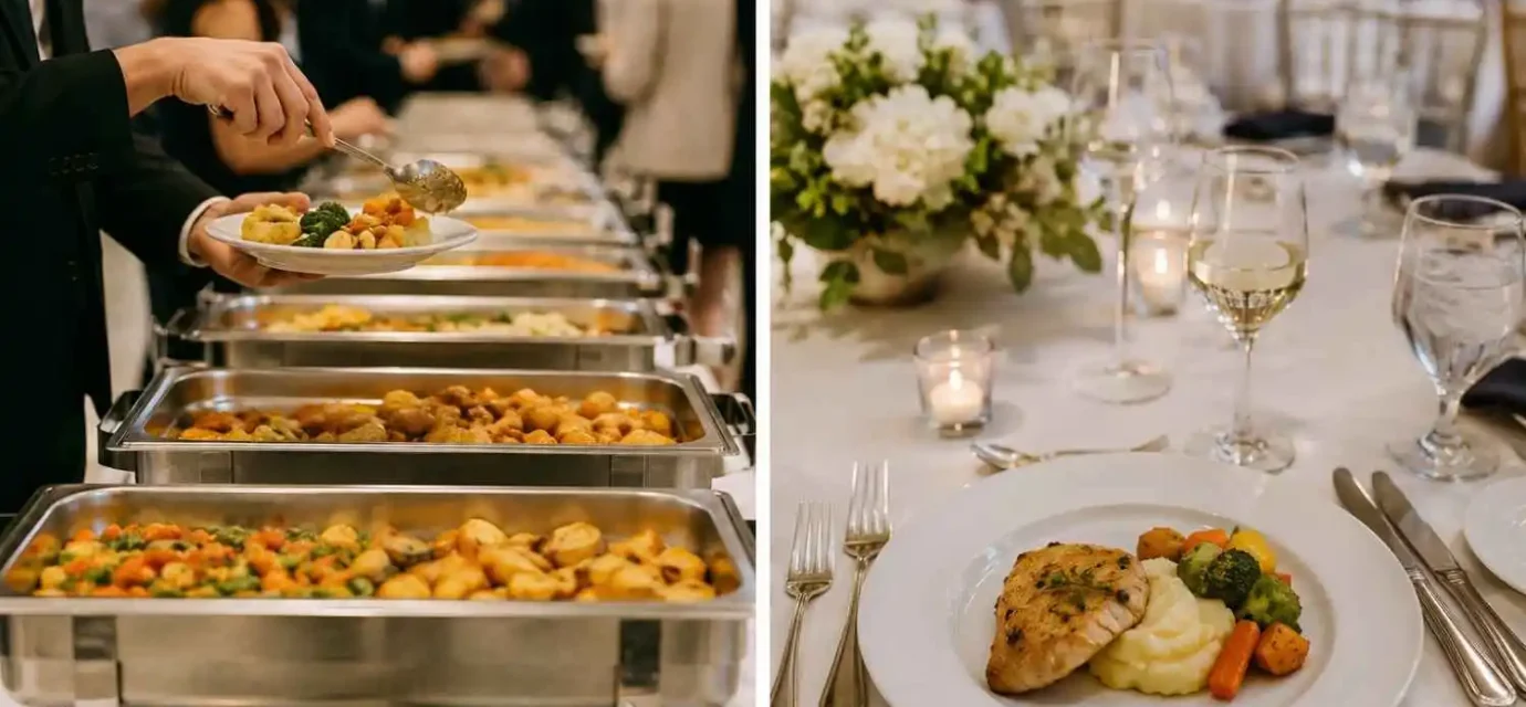Buffet catering vs plated catering