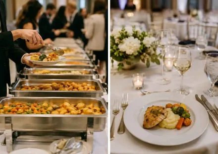 Buffet catering vs plated catering