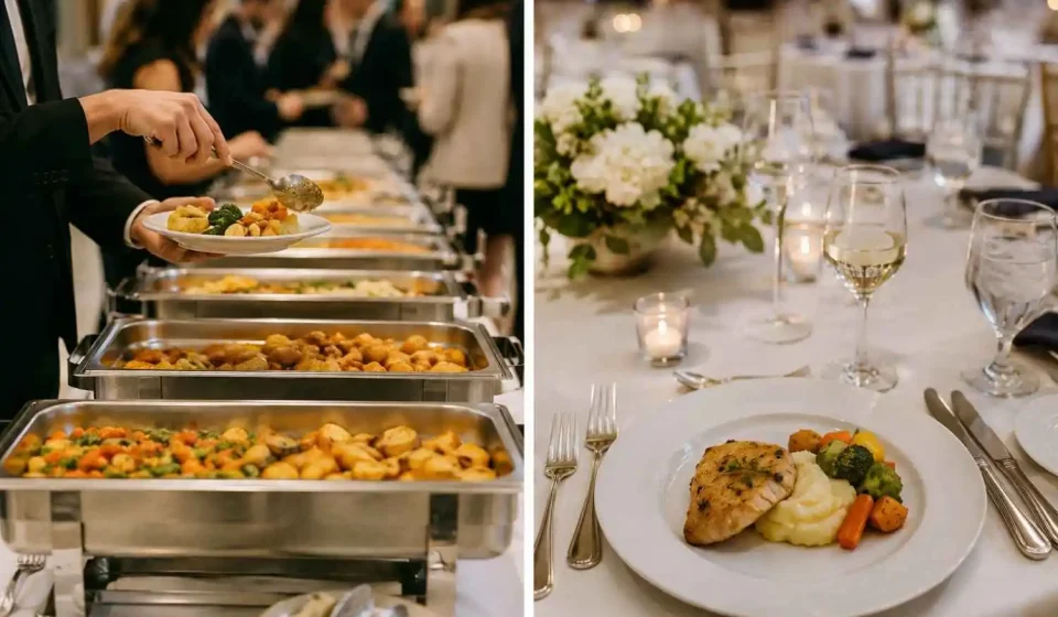 Buffet catering vs plated catering
