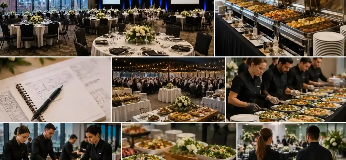 Plan catering for a large event
