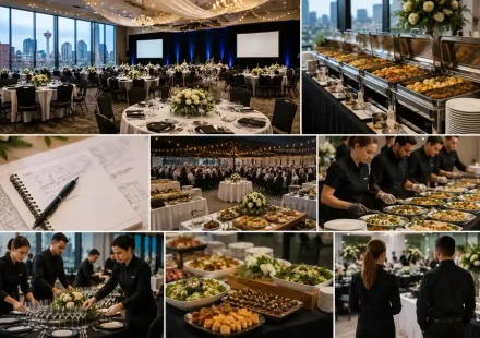 Plan catering for a large event
