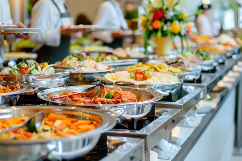 Stampede catering setup